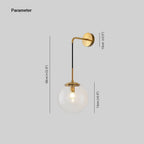 Glass Ball Wall Light – LED – Vintage – Iron & Glass – Gold/Black