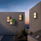Glass Cube Outdoor Wall Light – LED – Modern – Metal & Glass – Black