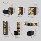 Glass Cube Outdoor Wall Light – LED – Modern – Metal & Glass – Black