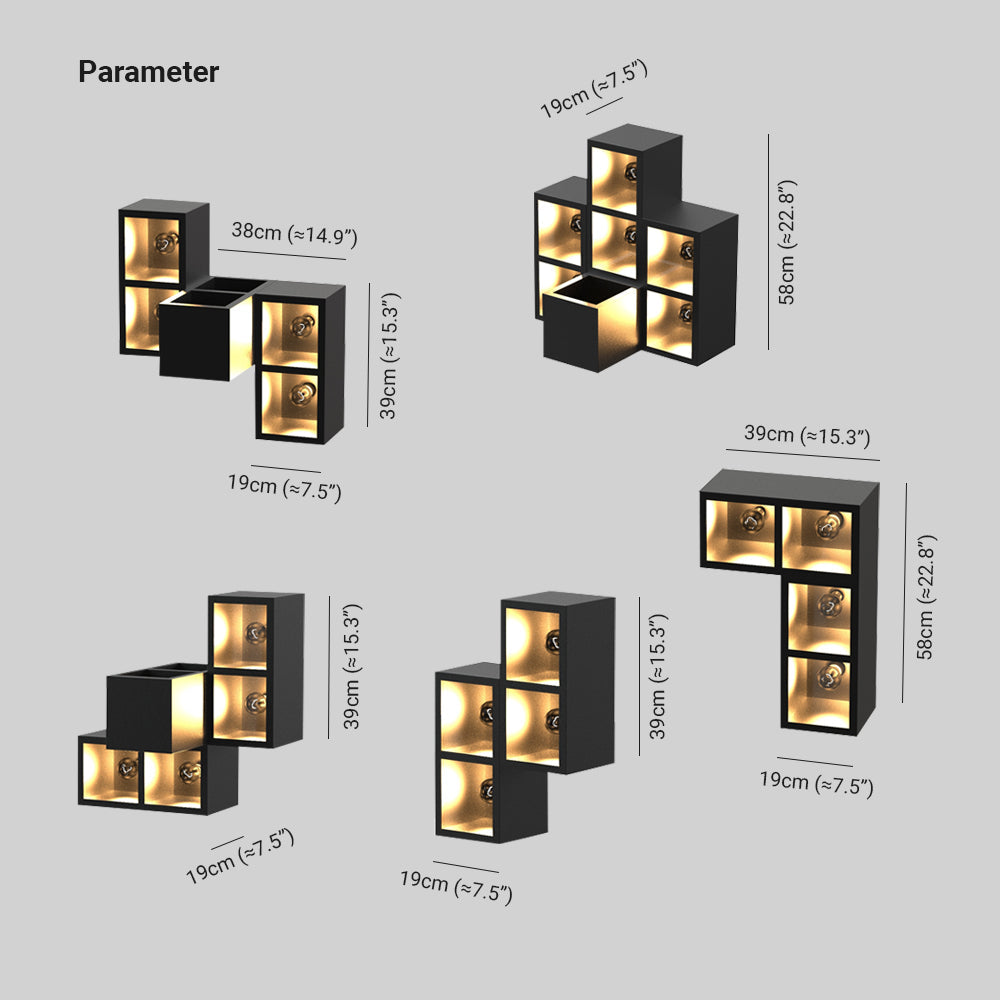 Glass Cube Outdoor Wall Light – LED – Modern – Metal & Glass – Black