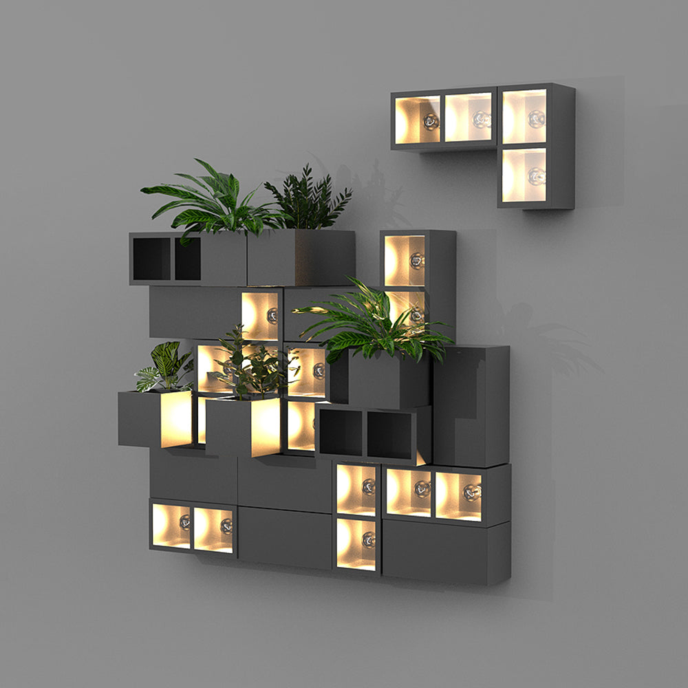 Glass Cube Outdoor Wall Light – LED – Modern – Metal & Glass – Black