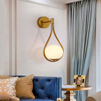 Glass Drop Wall Light – G9 LED Included – Contemporary – Metal & Glass