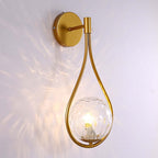 Glass Drop Wall Light – G9 LED Included – Contemporary – Metal & Glass