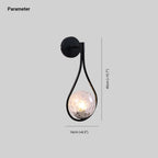 Glass Drop Wall Light – G9 LED Included – Contemporary – Metal & Glass