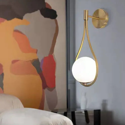 Glass Drop Wall Light – G9 LED Included – Contemporary – Metal & Glass