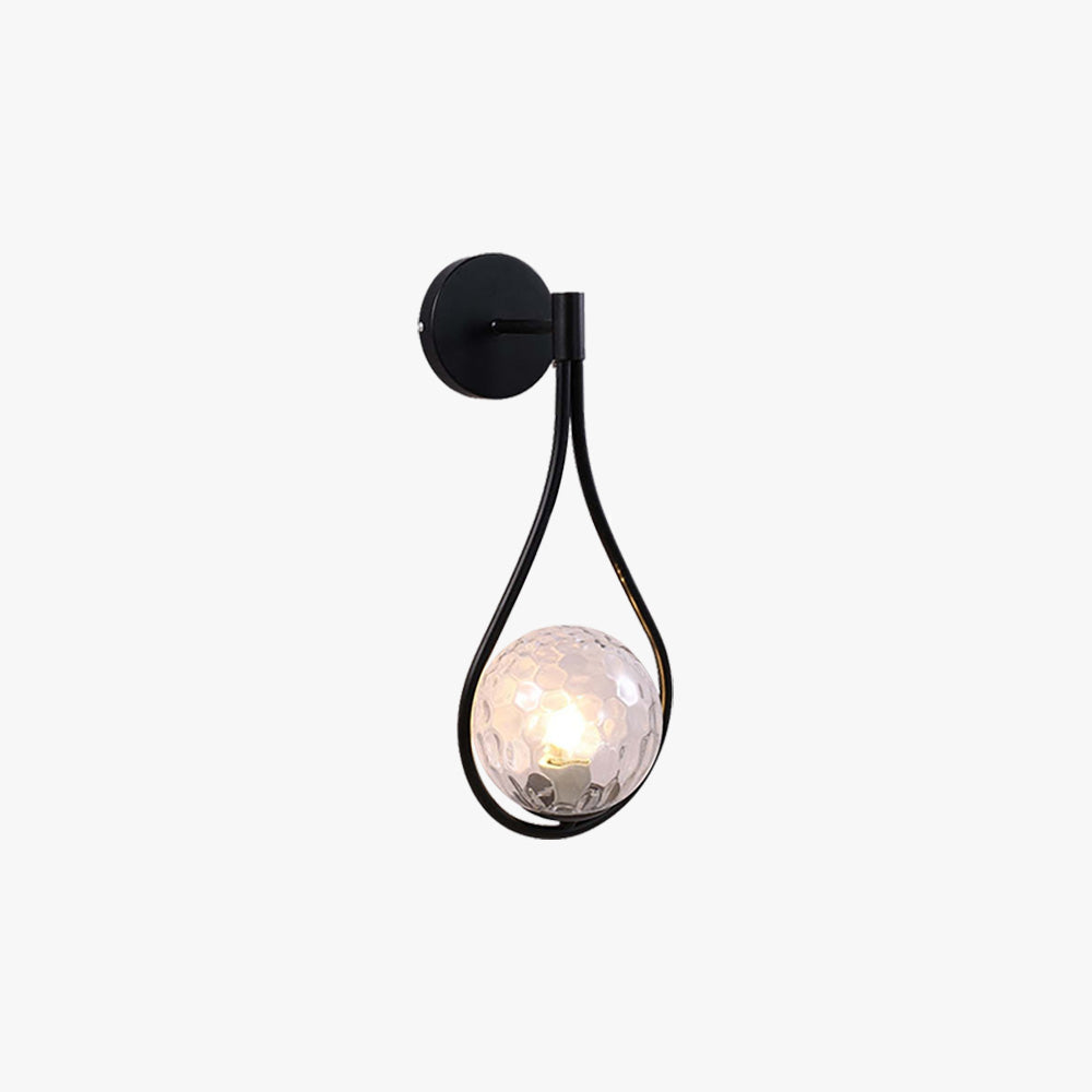 Glass Drop Wall Light – G9 LED Included – Contemporary – Metal & Glass