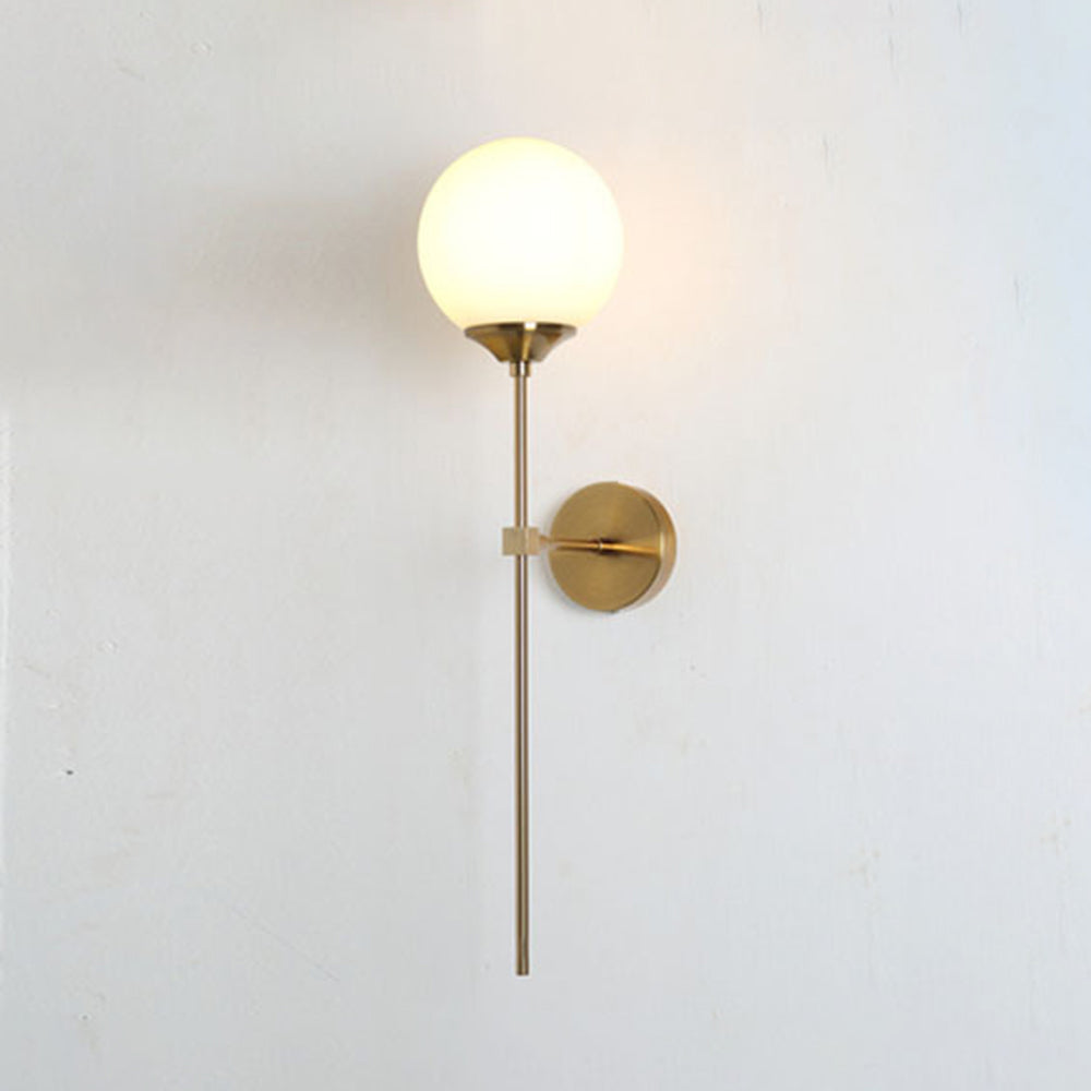 Glass Globe Wall Light – E27 LED Included – Modern – Metal & Glass