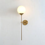 Glass Globe Wall Light – E27 LED Included – Modern – Metal & Glass