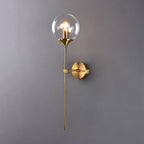 Glass Globe Wall Light – E27 LED Included – Modern – Metal & Glass