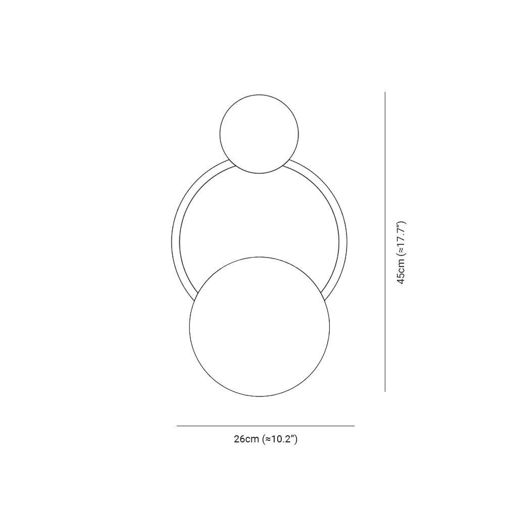 Glass Ring Wall Light – G4 LED Included – Contemporary – Metal & Glass