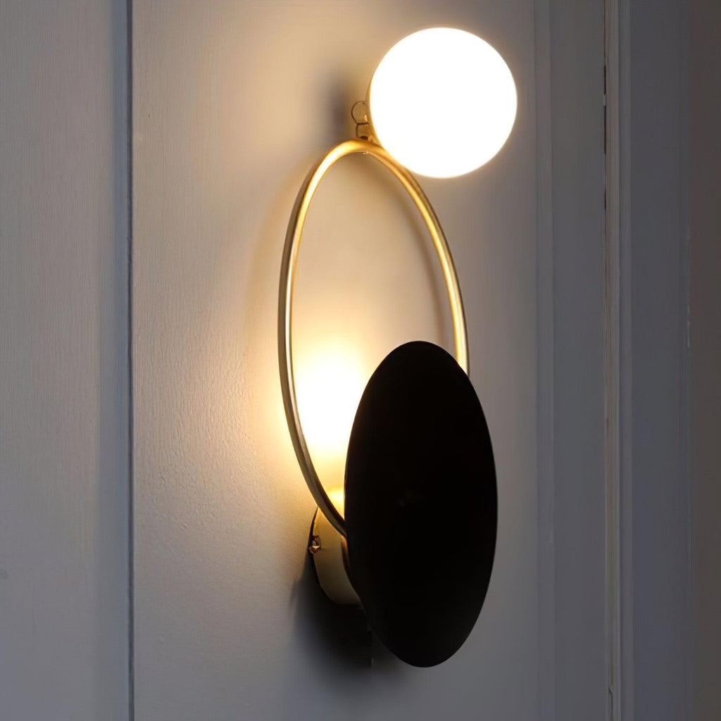 Glass Ring Wall Light – G4 LED Included – Contemporary – Metal & Glass