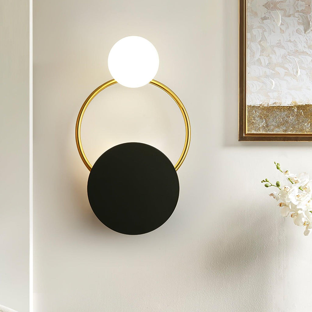 Glass Ring Wall Light – G4 LED Included – Contemporary – Metal & Glass