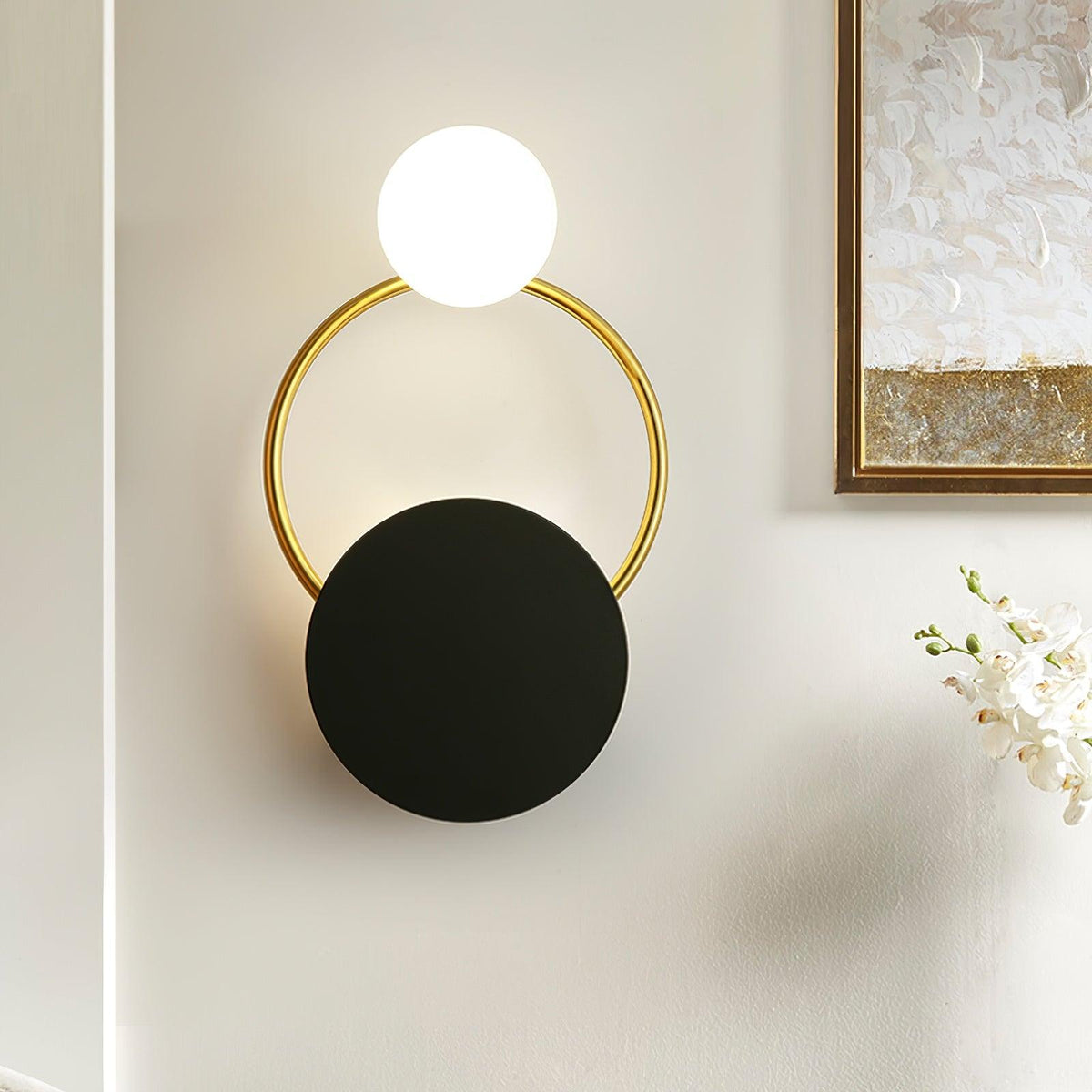 Glass Ring Wall Light – G4 LED Included – Contemporary – Metal & Glass