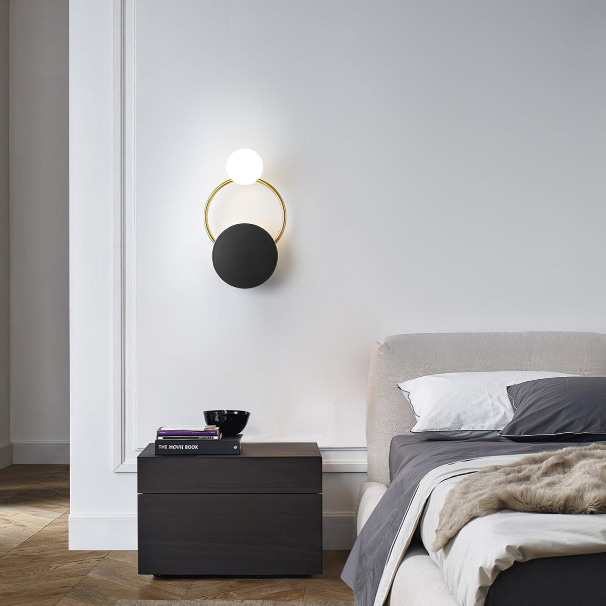 Glass Ring Wall Light – G4 LED Included – Contemporary – Metal & Glass