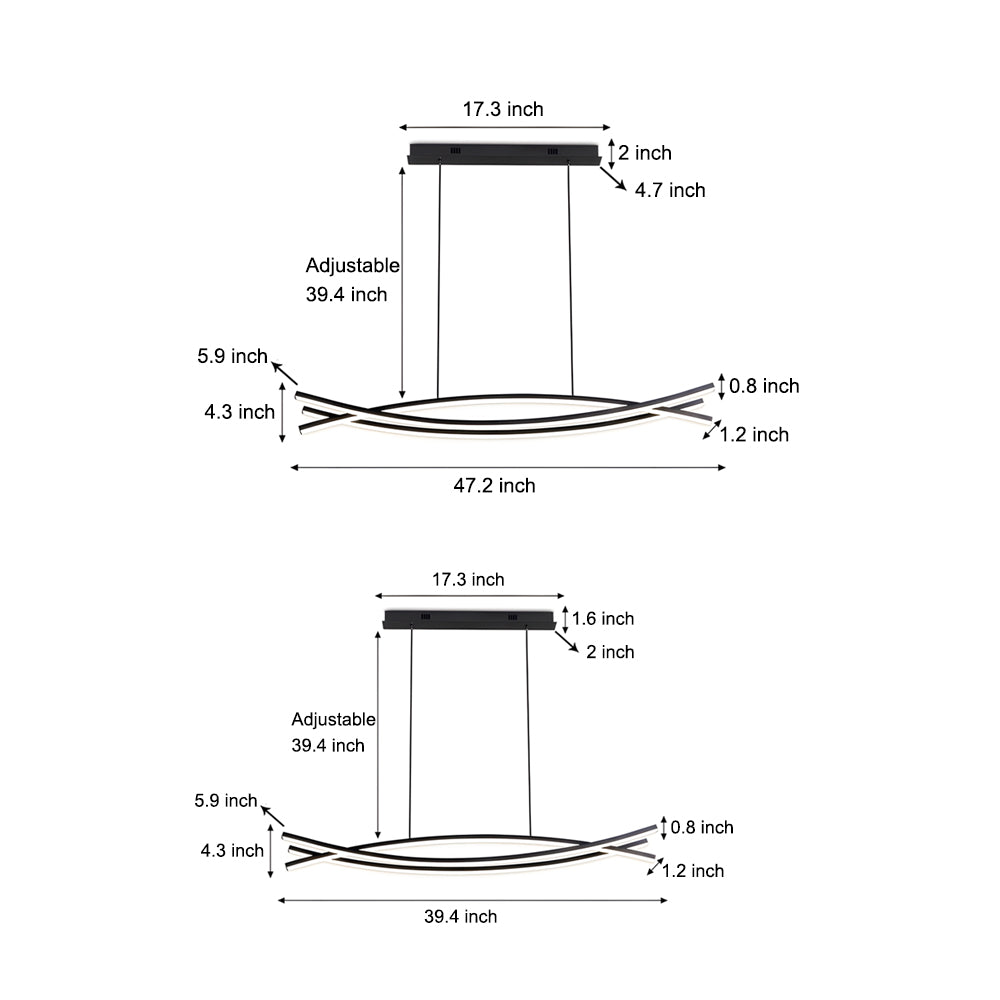 LED Linear Pendant Light – Integrated LED – Modern