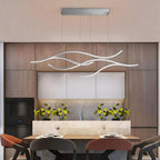 LED Linear Pendant Light – Integrated LED – Modern – Metal & Silicone