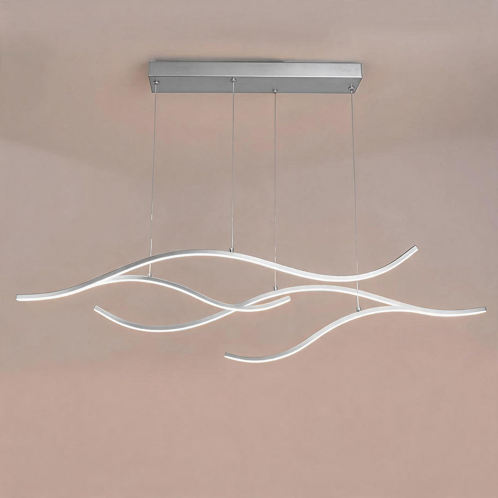 LED Linear Pendant Light – Integrated LED – Modern – Metal & Silicone