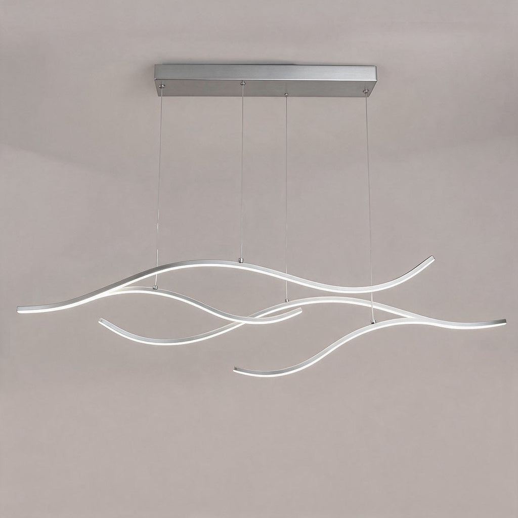 LED Linear Pendant Light – Integrated LED – Modern – Metal & Silicone