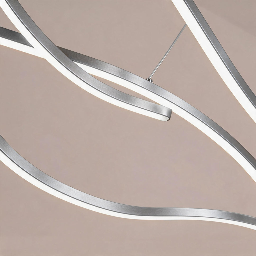 LED Linear Pendant Light – Integrated LED – Modern – Metal & Silicone