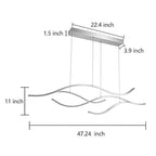 LED Linear Pendant Light – Integrated LED – Modern – Metal & Silicone