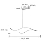 LED Linear Pendant Light – Integrated LED – Modern – Metal & Silicone