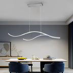LED Linear Pendant Light – Integrated LED – Modern – Metal & Silicone