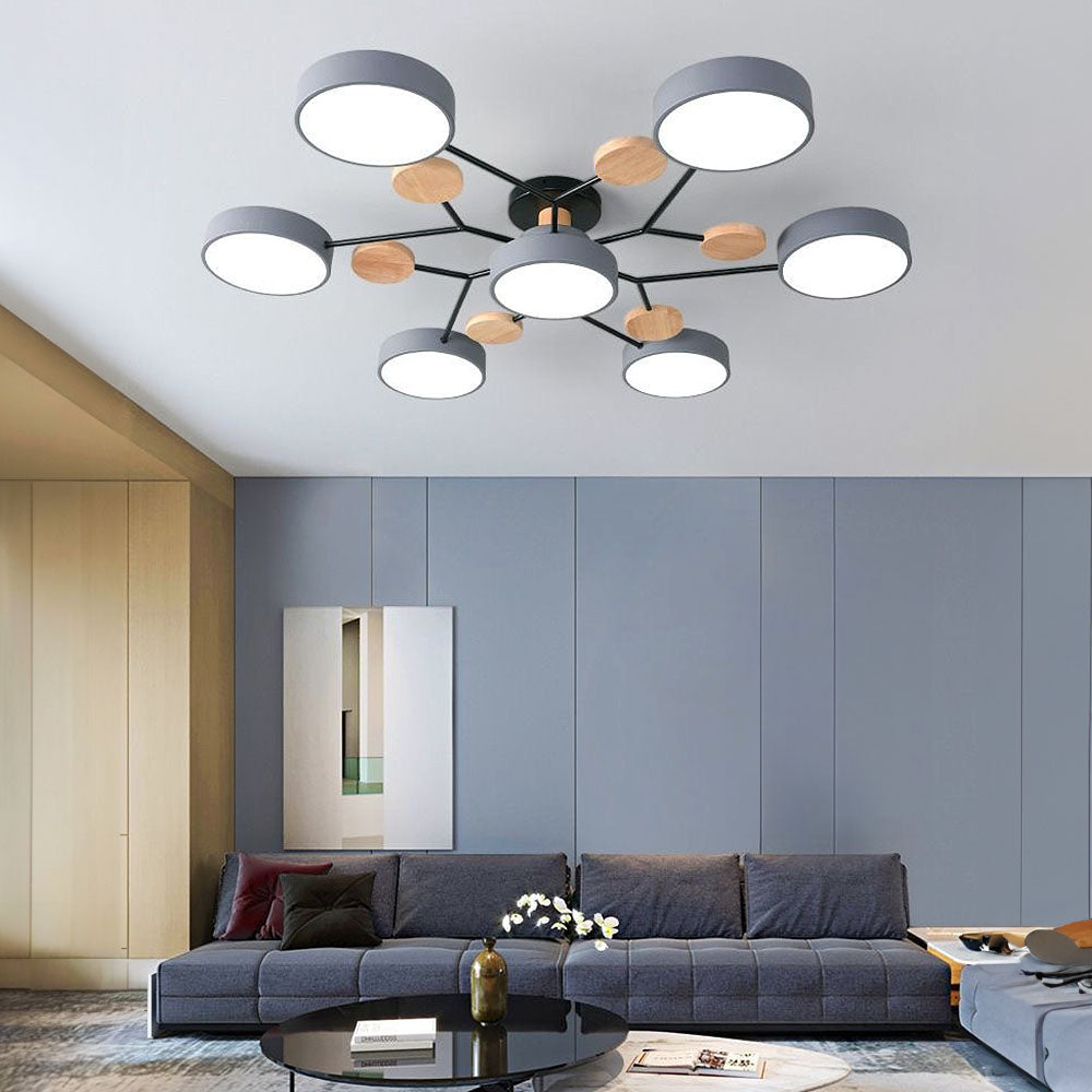 LED Ring Ceiling Light – Integrated LED – Modern – Iron & Acrylic