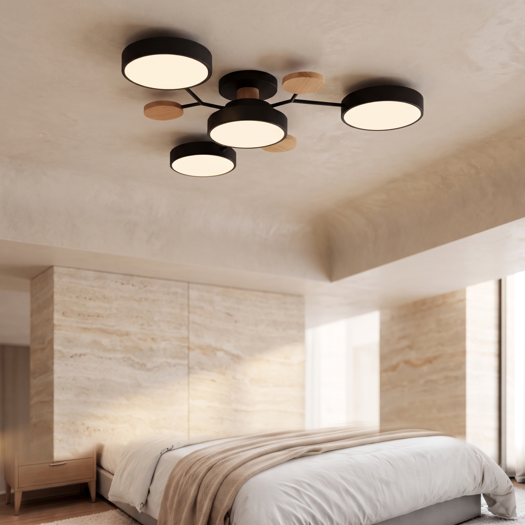 LED Ring Ceiling Light – Integrated LED – Modern – Iron & Acrylic