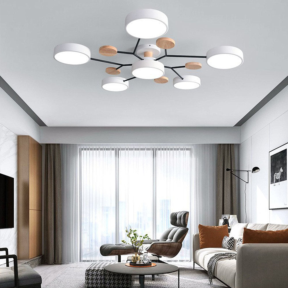 LED Ring Ceiling Light – Integrated LED – Modern – Iron & Acrylic