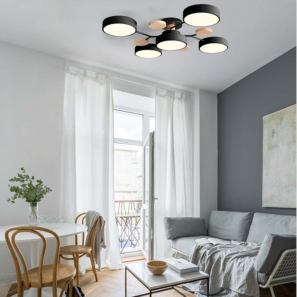 LED Ring Ceiling Light – Integrated LED – Modern – Iron & Acrylic