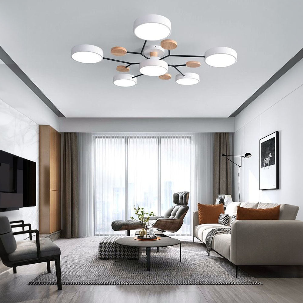 LED Ring Ceiling Light – Integrated LED – Modern – Iron & Acrylic