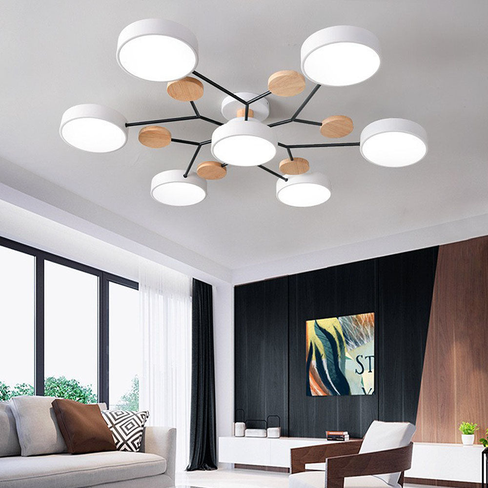 LED Ring Ceiling Light – Integrated LED – Modern – Iron & Acrylic