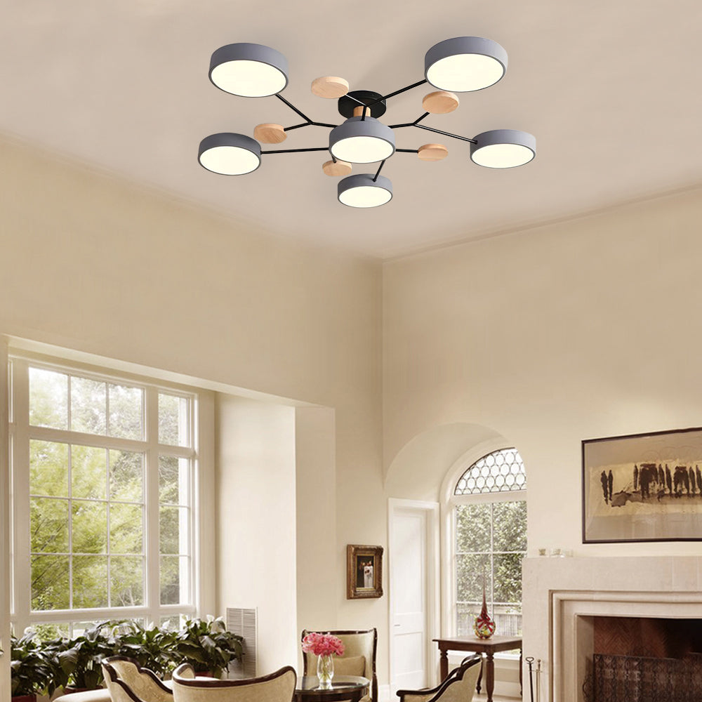 LED Ring Ceiling Light – Integrated LED – Modern – Iron & Acrylic