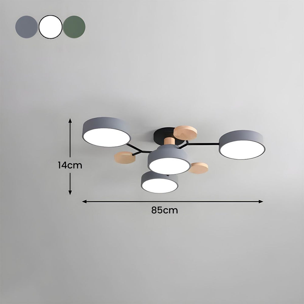 LED Ring Ceiling Light – Integrated LED – Modern – Iron & Acrylic