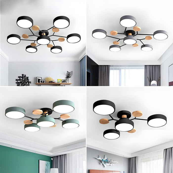 LED Ring Ceiling Light – Integrated LED – Modern – Iron & Acrylic