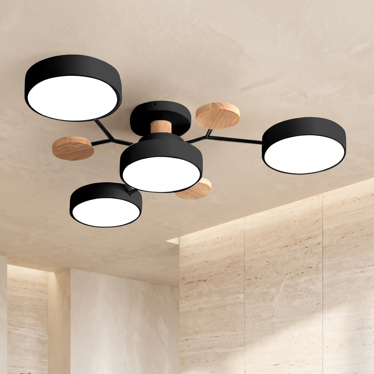LED Ring Ceiling Light – Integrated LED – Modern – Iron & Acrylic
