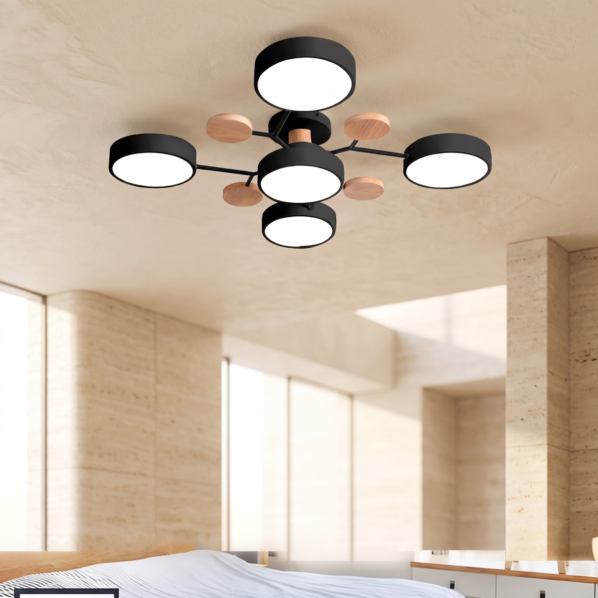 LED Ring Ceiling Light – Integrated LED – Modern – Iron & Acrylic