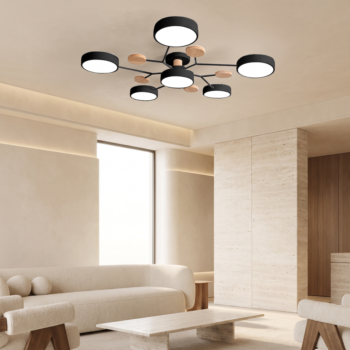 LED Ring Ceiling Light – Integrated LED – Modern – Iron & Acrylic
