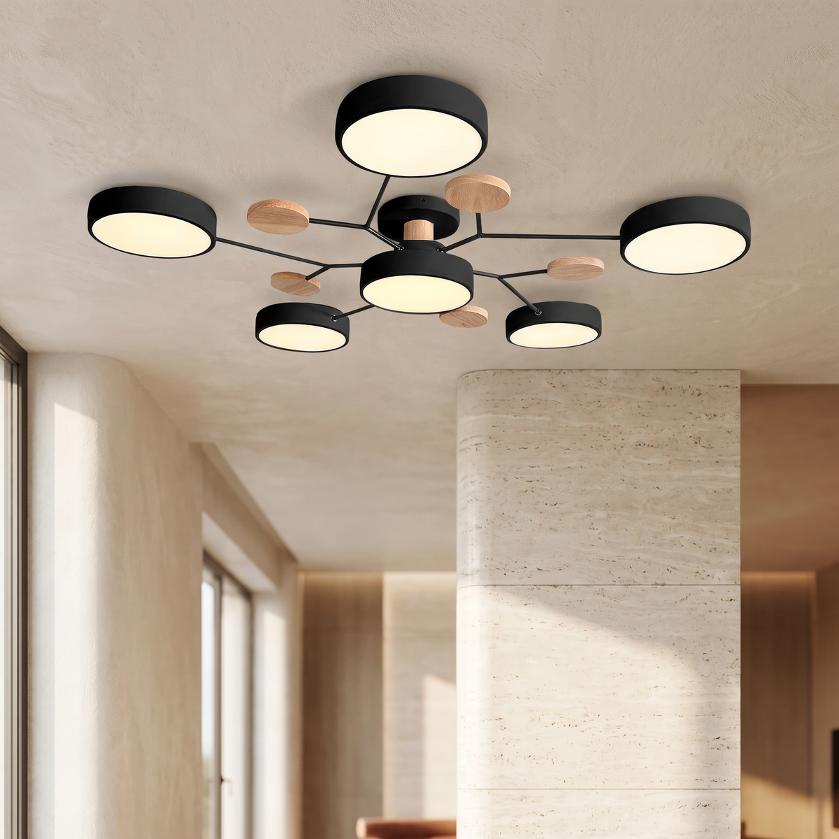 LED Ring Ceiling Light – Integrated LED – Modern – Iron & Acrylic