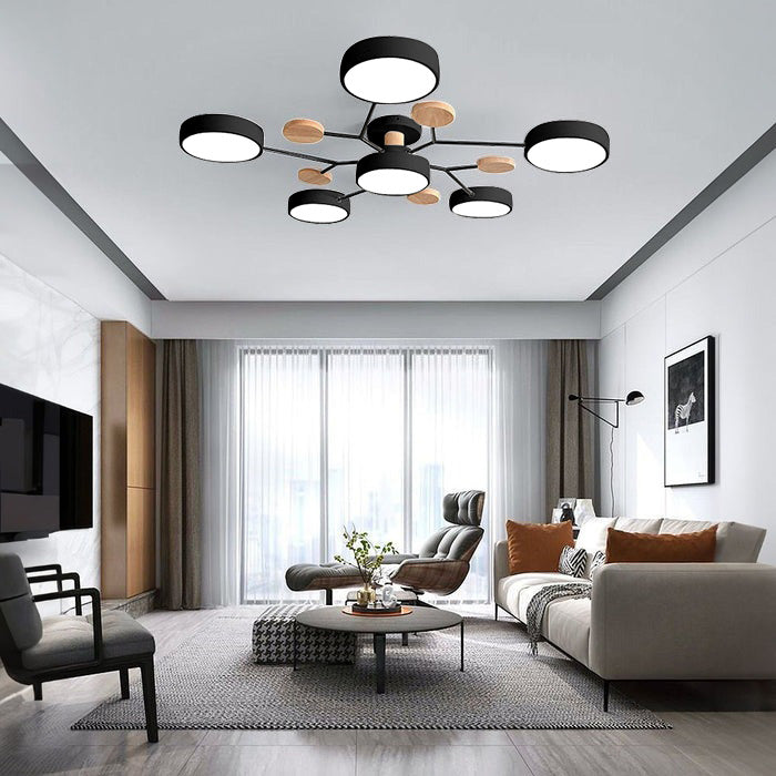 LED Ring Ceiling Light – Integrated LED – Modern – Iron & Acrylic