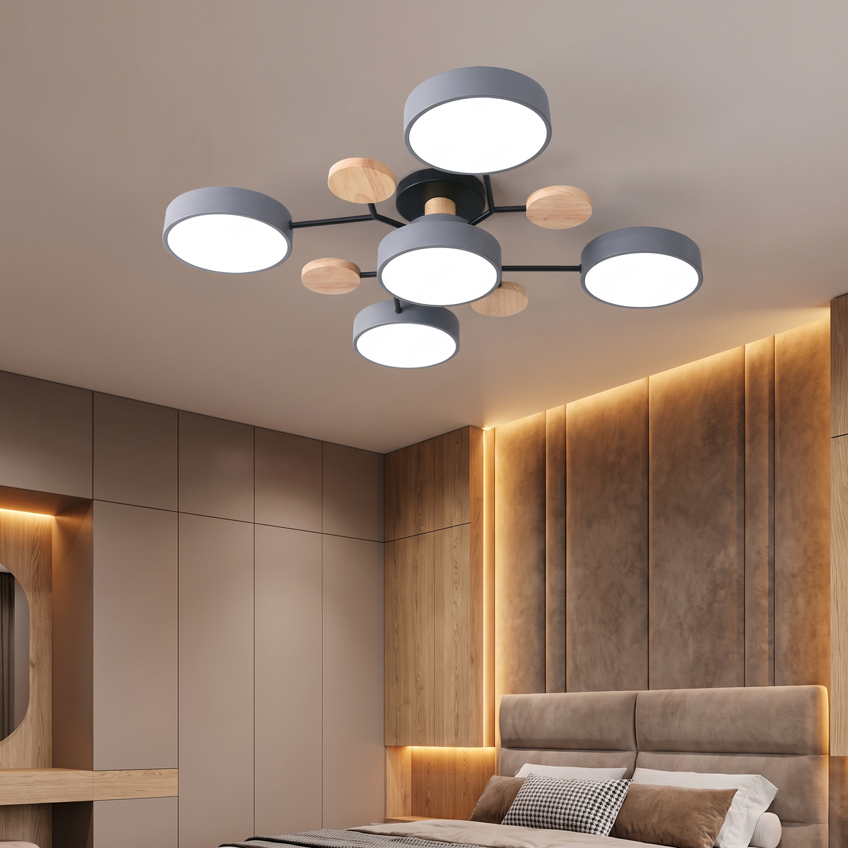LED Ring Ceiling Light – Integrated LED – Modern – Iron & Acrylic