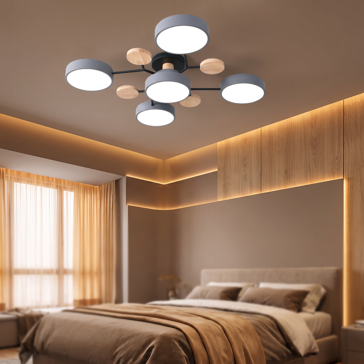 LED Ring Ceiling Light – Integrated LED – Modern – Iron & Acrylic