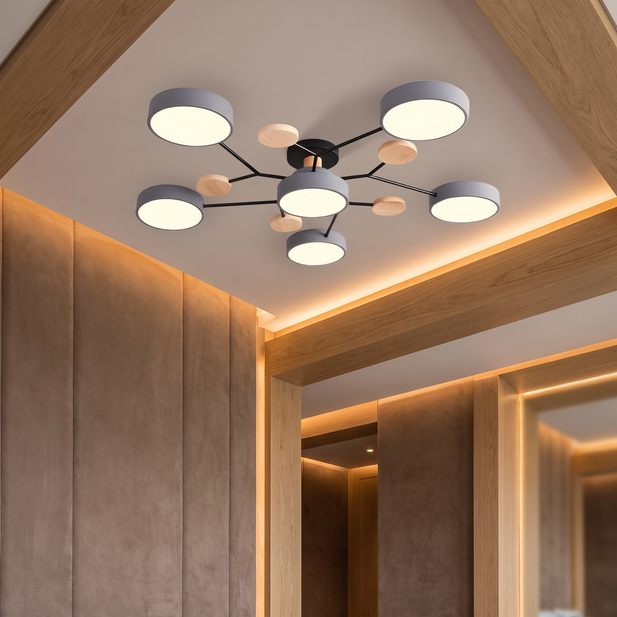 LED Ring Ceiling Light – Integrated LED – Modern – Iron & Acrylic