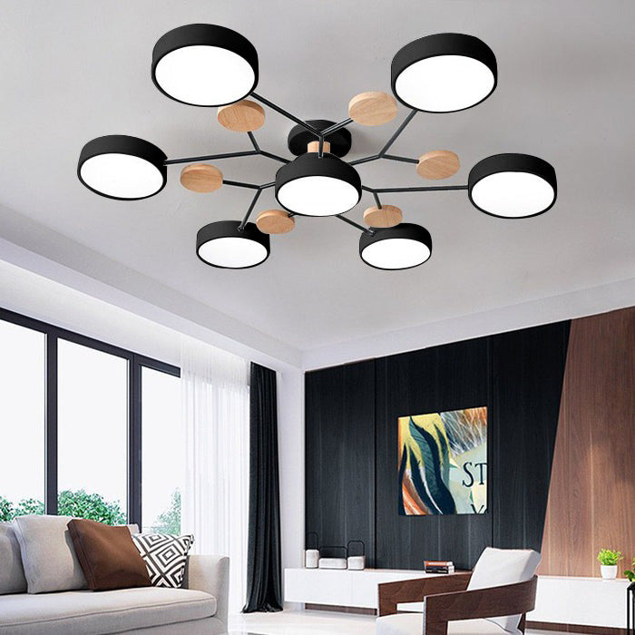 LED Ring Ceiling Light – Integrated LED – Modern – Iron & Acrylic