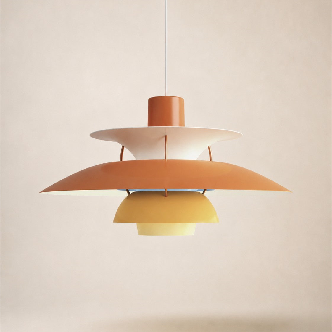 Layered Metal Pendant Light – Modern – Metal – 22 Colours – 30/50cm