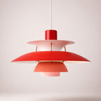 Layered Metal Pendant Light – Modern – Metal – 22 Colours – 30/50cm