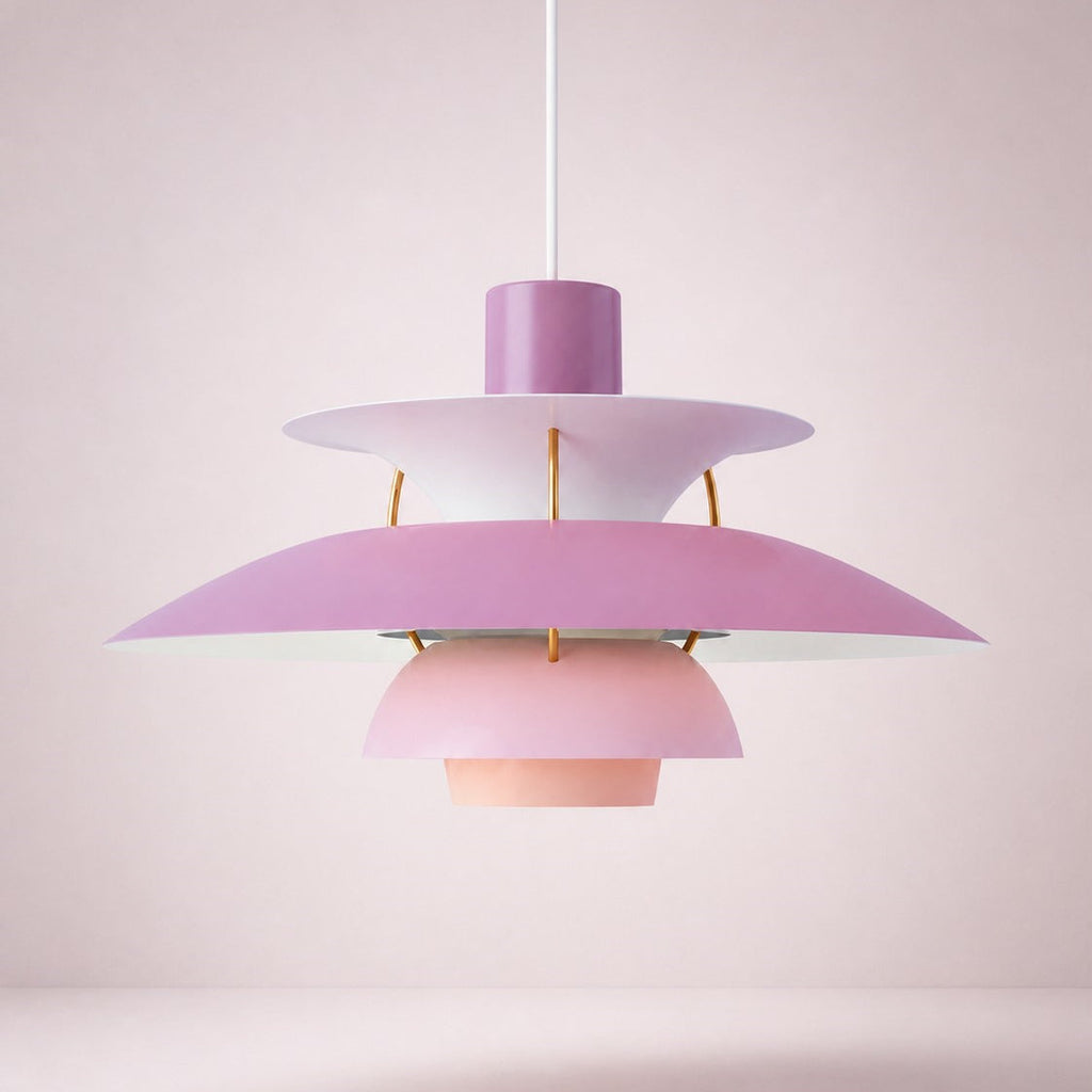 Layered Metal Pendant Light – Modern – Metal – 22 Colours – 30/50cm