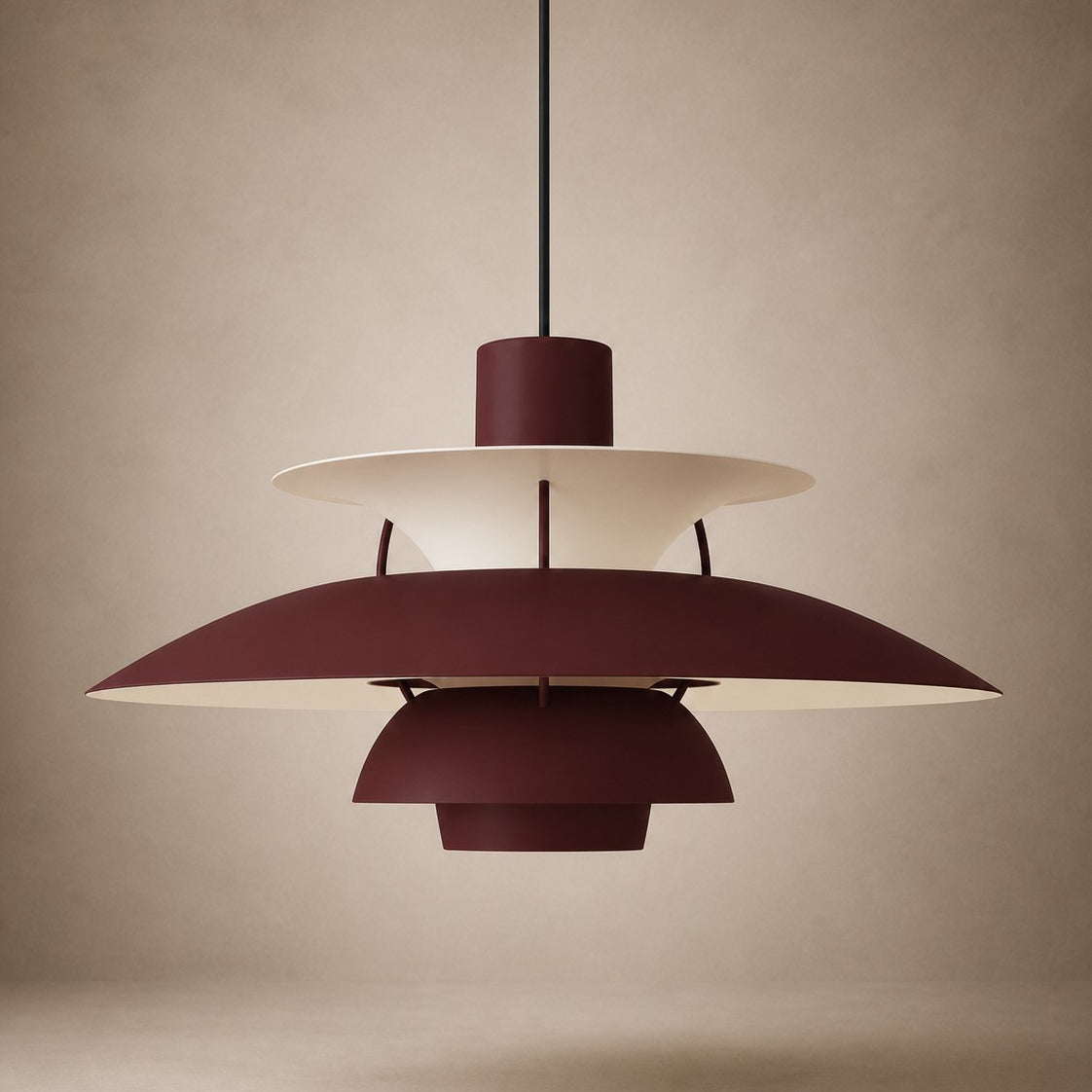 Layered Metal Pendant Light – Modern – Metal – 22 Colours – 30/50cm
