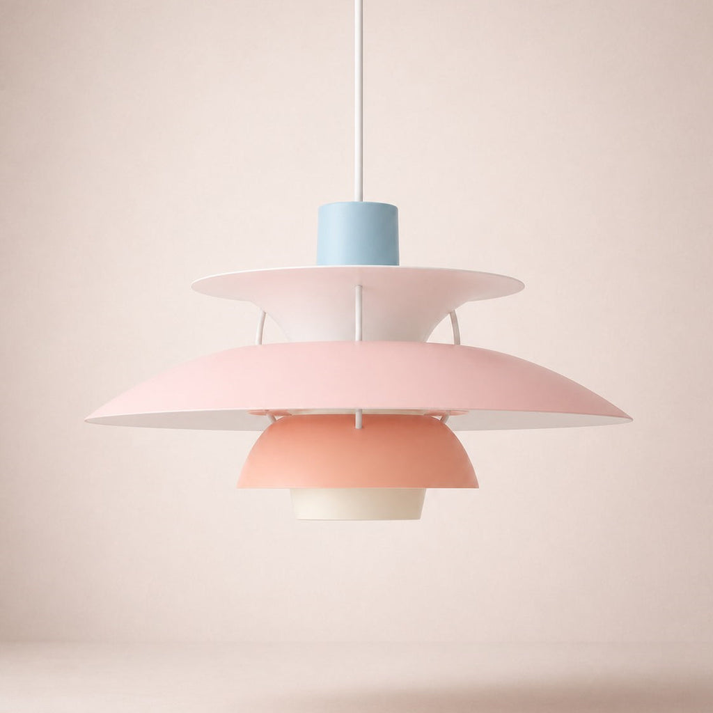 Layered Metal Pendant Light – Modern – Metal – 22 Colours – 30/50cm