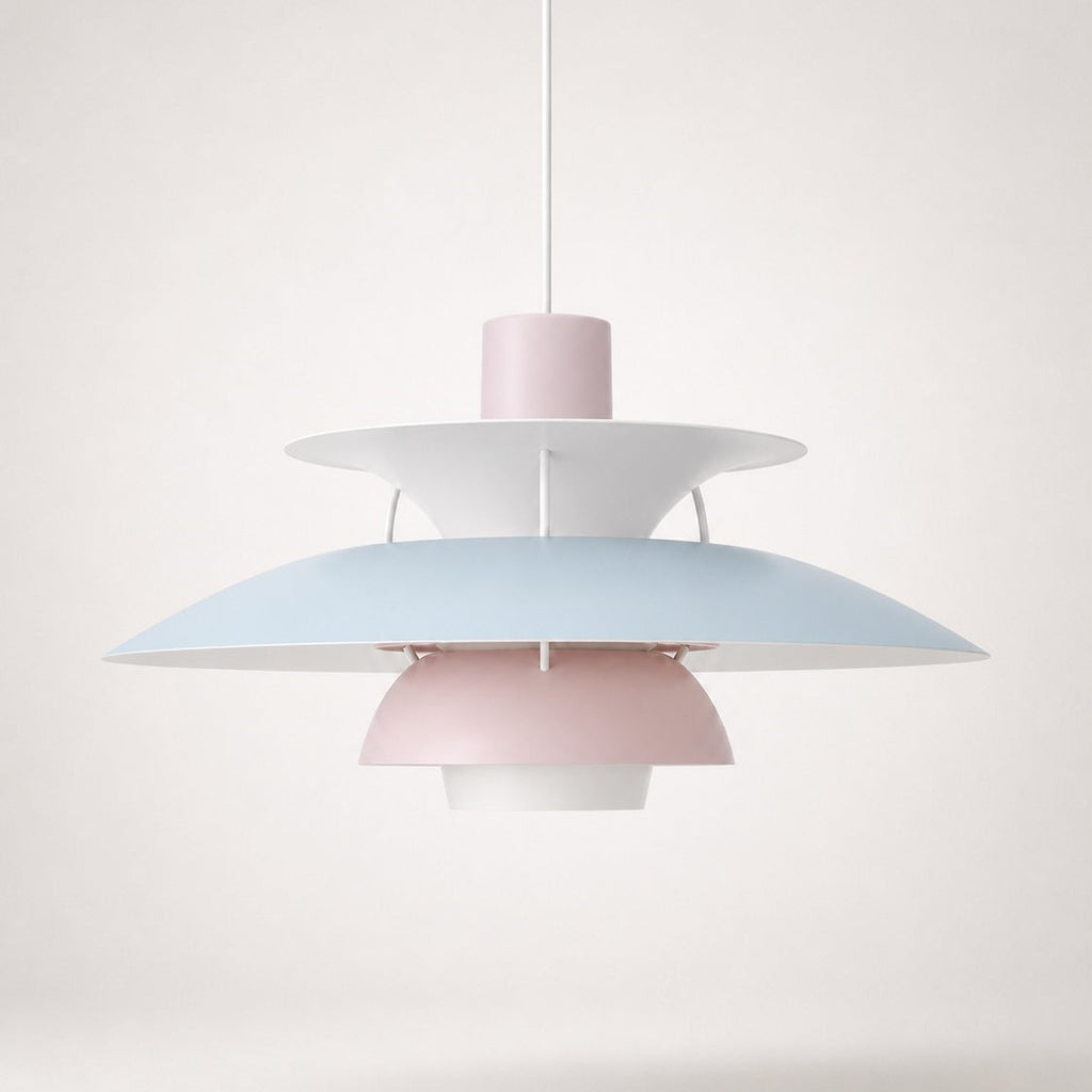 Layered Metal Pendant Light – Modern – Metal – 22 Colours – 30/50cm